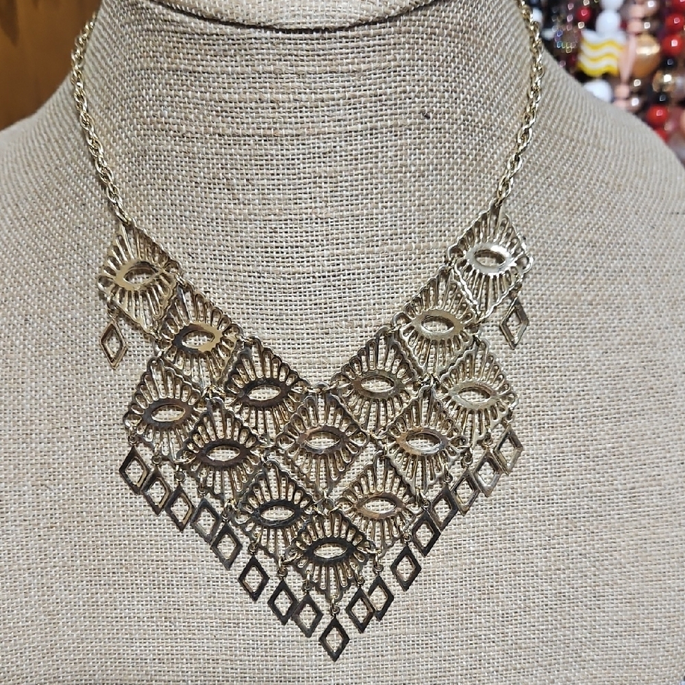 Sarah Coventry Gold-tone Statement Necklace Vintage